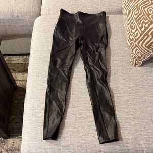 SPANX Black Faux Leather Leggings